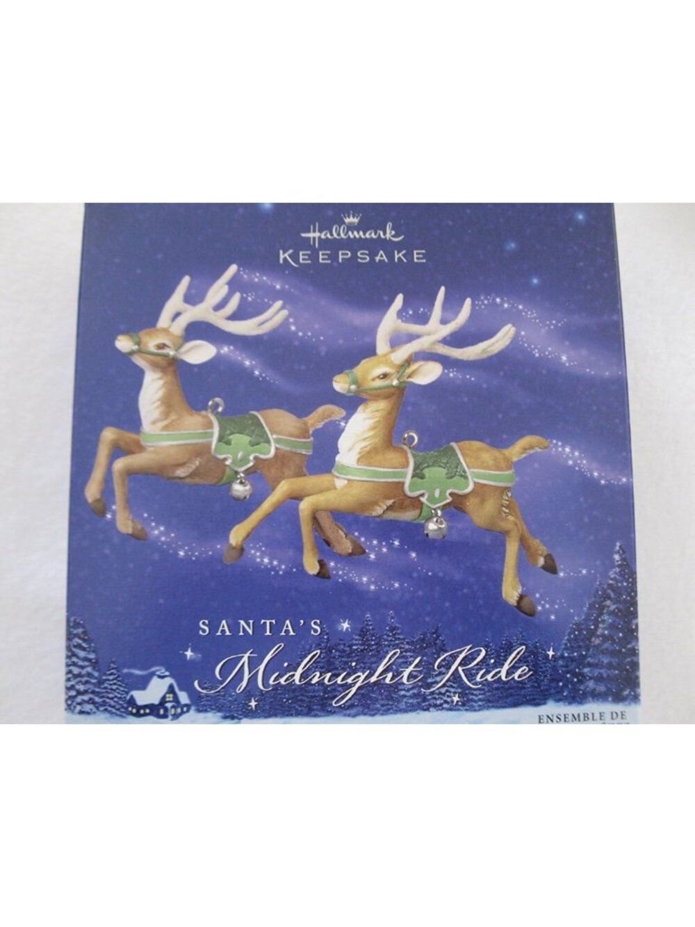 Hallmark Keepsake Ornament Santa's Midnight Ride Two for the Skies Reindeer with